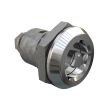 SOUTHCO Quarter-Turn Cam Latch, 7 mm Triangle Recess, Spring-return Actuator, Sealed, Zinc Alloy, Chrome Plated, Bright [E5-6-022-TL0]