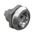 SOUTHCO Quarter-Turn Cam Latch, 7 mm Triangle Recess, Without Cam, Sealed, Zinc Alloy, Chrome Plated, Bright [E5-6-022-UU1]