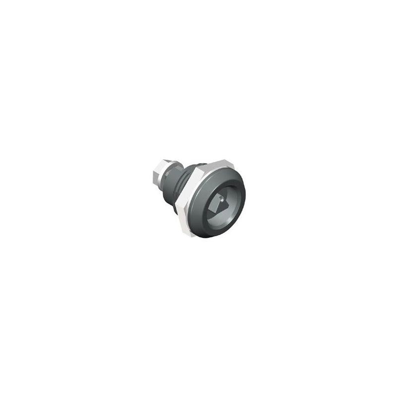 SOUTHCO Quarter-Turn Cam Latch, 7 mm Triangle Recess, Without Cam, Sealed, Nylon, Black [E5-6-023-UU1]