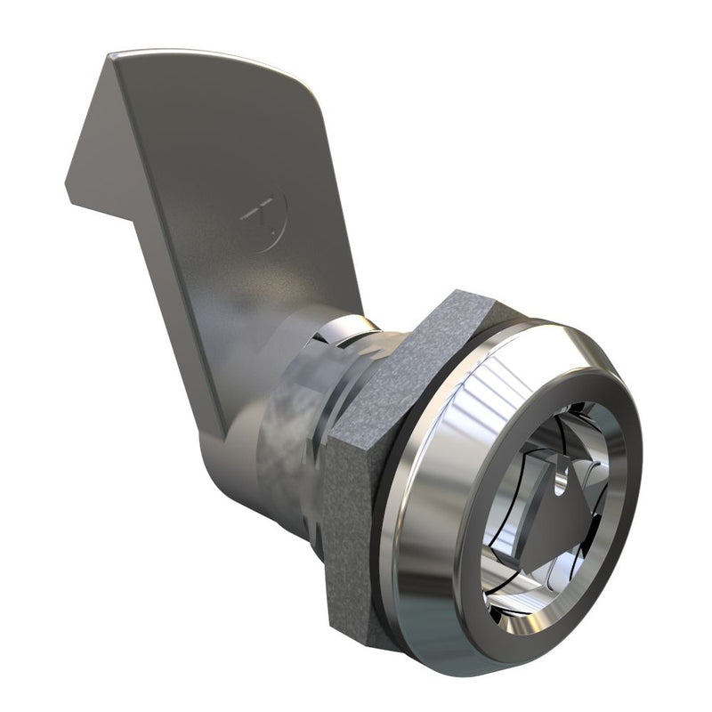 SOUTHCO Quarter-Turn Cam Latch, 8 mm Triangle Recess, 23mm (.91 in) Grip, Sealed, Zinc Alloy, Chrome Plated, Bright [E5-6-032-510]