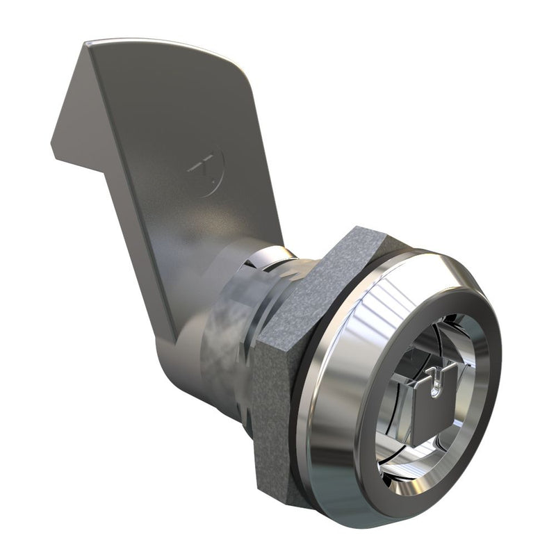 SOUTHCO Quarter-Turn Cam Latch, 7 mm Square Recess, 23mm (.91 in) Grip, Sealed, Zinc Alloy, Chrome Plated, Bright [E5-6-042-510]