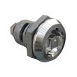SOUTHCO Quarter-Turn Cam Latch, 7 mm Square Recess, Spring-return Actuator, Sealed, Zinc Alloy, Chrome Plated, Bright [E5-6-042-TR0]