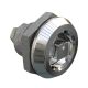 SOUTHCO Quarter-Turn Cam Latch, 7 mm Square Recess, Without Cam, Sealed, Zinc Alloy, Chrome Plated, Bright [E5-6-042-UU1]