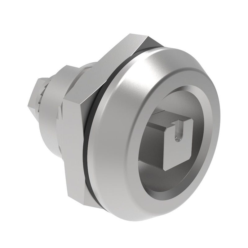 SOUTHCO Quarter-Turn Cam Latch, 7 mm Square Recess, Without Cam, Sealed, 316 Stainless Steel, Passivated, 0 [E5-6-0427-UU1]
