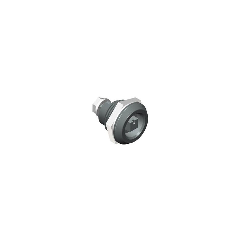 SOUTHCO Quarter-Turn Cam Latch, 7 mm Square Recess, Without Cam, Sealed, Nylon, Black [E5-6-043-UU1]