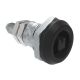 SOUTHCO Quarter-Turn Cam Latch, 7 mm Square, Sealed, Zinc Alloy, Powder Coat, Black [E5-6-045-01]