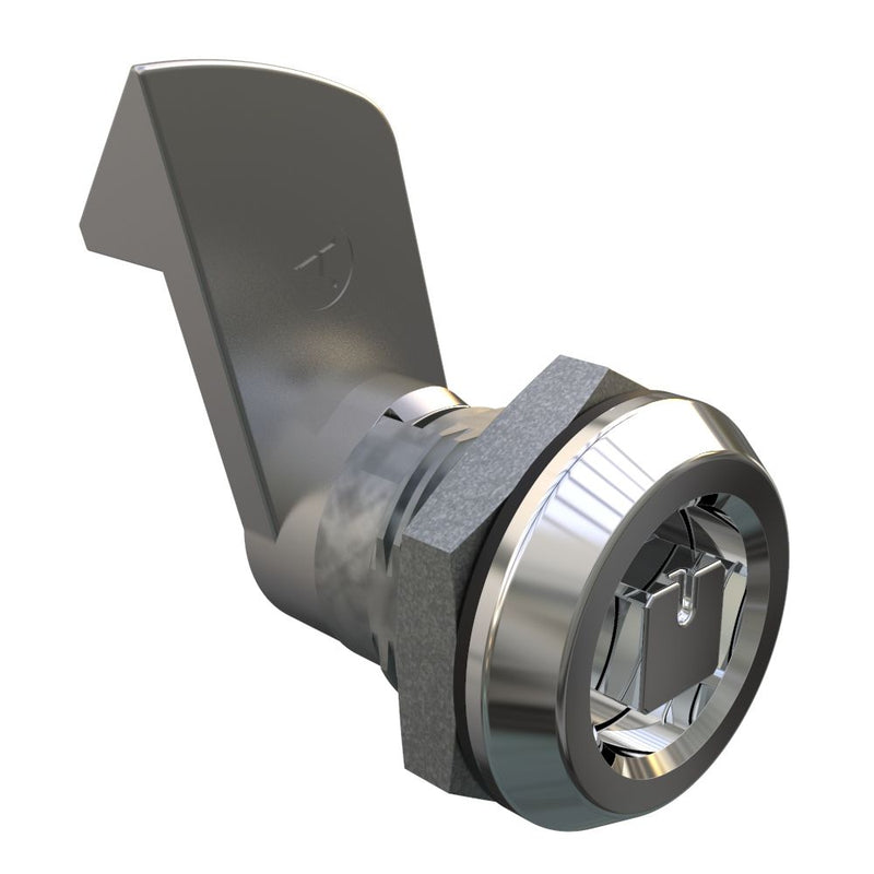 SOUTHCO Quarter-Turn Cam Latch, 8 mm Square, 23mm (.91 in) Grip, Sealed, Zinc Alloy, Chrome Plated, Bright [E5-6-052-510]
