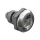 SOUTHCO Quarter-Turn Cam Latch, 8 mm Square, Spring-return Actuator, Sealed, Zinc Alloy, Chrome Plated, Bright [E5-6-052-TR0]