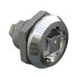 SOUTHCO Quarter-Turn Cam Latch, 8 mm Square, Without Cam, Sealed, Zinc Alloy, Chrome Plated, Bright [E5-6-052-UU1]
