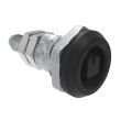 SOUTHCO Quarter-Turn Cam Latch, 8 mm Square, Sealed, Zinc Alloy, Chrome Plated, Bright [E5-6-055-01]