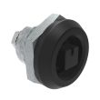 SOUTHCO Quarter-Turn Cam Latch, 8 mm Square, Without Cam, Sealed, Zinc Alloy, Powder Coat, Black [E5-6-055-UU1]