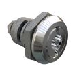 SOUTHCO Quarter-Turn Cam Latch, 3 mm Double Bitted Recess, Spring-return Actuator, Sealed, Zinc Alloy, Chrome Plated, Bright [E5-6-062-TR0]