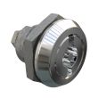 SOUTHCO Quarter-Turn Cam Latch, 3 mm Double Bitted Recess, Without Cam, Sealed, Zinc Alloy, Chrome Plated, Bright [E5-6-062-UU1]