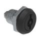 SOUTHCO Quarter-Turn Cam Latch, 3 mm Double Bitted Recess, Without Cam, Sealed, Zinc Alloy, Powder Coat, Black [E5-6-065-TL0]