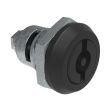 SOUTHCO Quarter-Turn Cam Latch, 3 mm Double Bitted Recess, Without Cam, Sealed, Zinc Alloy, Powder Coat, Black [E5-6-065-TR0]