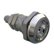 SOUTHCO Quarter-Turn Cam Latch, 5 mm Double Bitted Recess, Sealed, Zinc Alloy, Chrome Plated, Bright [E5-6-072-01]