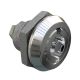 SOUTHCO Quarter-Turn Cam Latch, 5 mm Double Bitted Recess, Without Cam, Sealed, Zinc Alloy, Chrome Plated, Bright [E5-6-072-UU1]