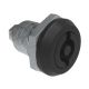 SOUTHCO Quarter-Turn Cam Latch, 5 mm Double Bitted Recess, Spring-return Actuator, Sealed, Zinc Alloy, Powder Coat, Black [E5-6-075-TL0]