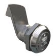 SOUTHCO Quarter-Turn Cam Latch, 8 mm Square Recess, 23mm (.91 in) Grip, Sealed, Zinc Alloy, Chrome Plated, Bright [E5-6-082-510]