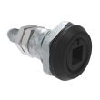 SOUTHCO Quarter-Turn Cam Latch, 8 mm Square Recess, Sealed, Zinc Alloy, Chrome Plated, Bright [E5-6-085-01]