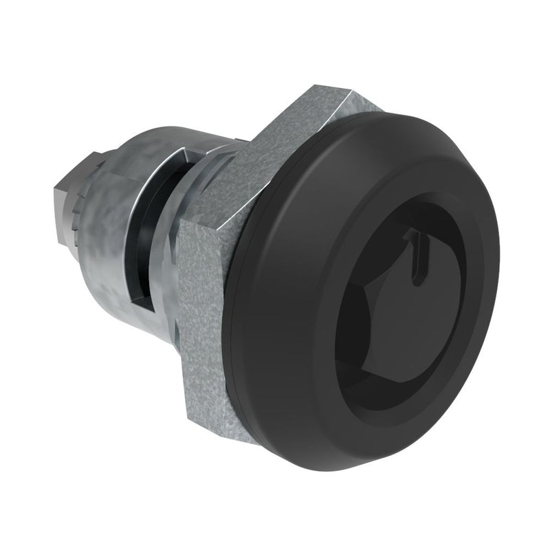 SOUTHCO Quarter-Turn Cam Latch, Bellcore 216, Spring-return Actuator, Sealed, Zinc Alloy, Powder Coat, Black [E5-6-135-TR0]
