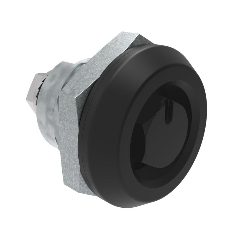 SOUTHCO Quarter-Turn Cam Latch, Bellcore 216, Without Cam, Sealed, Zinc Alloy, Powder Coat, Black [E5-6-135-UU1]