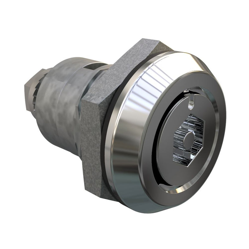 SOUTHCO Quarter-Turn Cam Latch, Bellcore Electronics, Spring-return Actuator, Sealed, Zinc Alloy, Chrome Plated, Bright [E5-6-192-TL0]