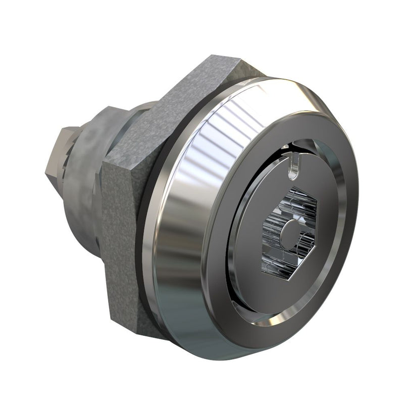 SOUTHCO Quarter-Turn Cam Latch, Bellcore Electronics, Without Cam, Sealed, Zinc Alloy, Chrome Plated, Bright [E5-6-192-UU1]
