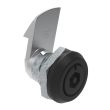 SOUTHCO Quarter-Turn Cam Latch, Bellcore Electronics, 23mm (.91 in) Grip, Sealed, Zinc Alloy, Powder Coat, Black [E5-6-195-520]