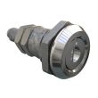 SOUTHCO Quarter-Turn Cam Latch, Recessed Slot (Tamper Resistant), Sealed, Zinc Alloy, Chrome Plated, Bright [E5-6-212-01]