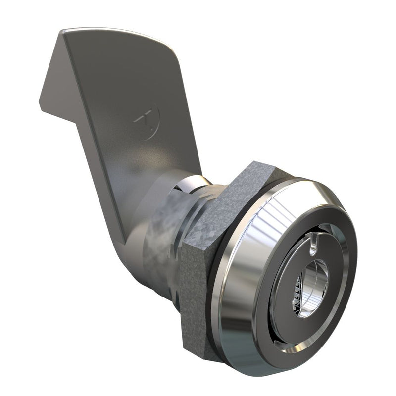 SOUTHCO Quarter-Turn Cam Latch, Recessed Slot (Tamper Resistant), 23mm (.91 in) Grip, Sealed, Zinc Alloy, Chrome Plated, Bright [E5-6-212-510]