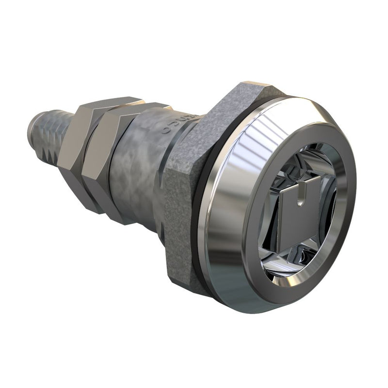 SOUTHCO Quarter-Turn Cam Latch, Railway Standard, Sealed, Zinc Alloy, Chrome Plated, Bright [E5-6-222-01]