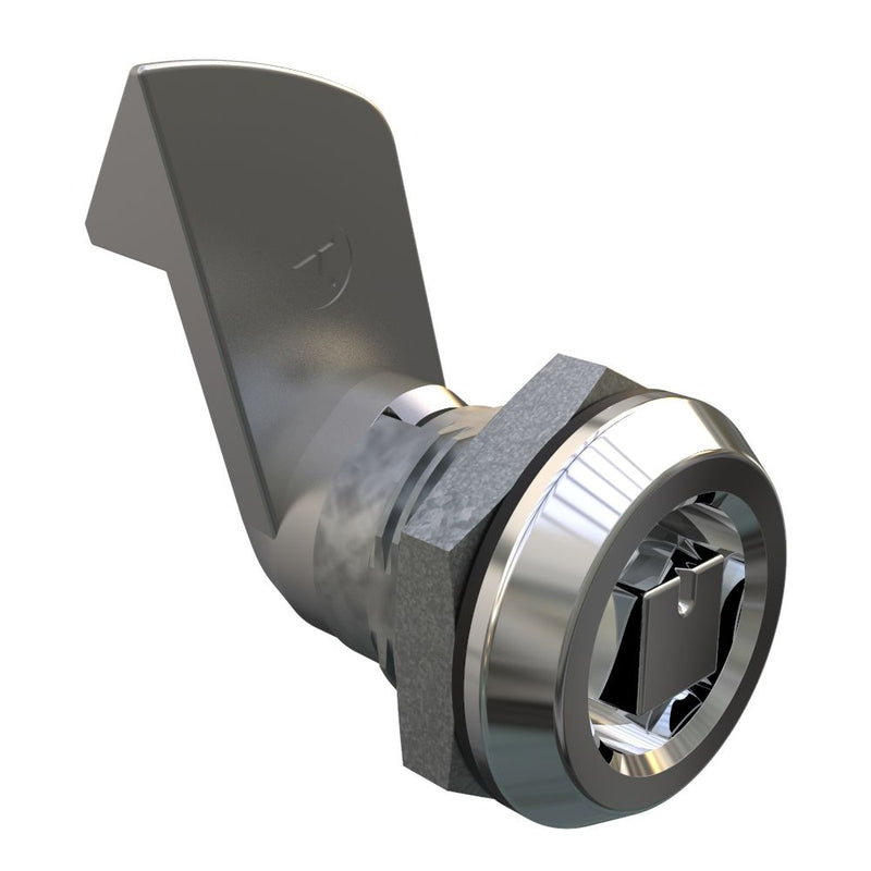 SOUTHCO Quarter-Turn Cam Latch, Railway Standard, 23mm (.91 in) Grip, Sealed, Zinc Alloy, Chrome Plated, Bright [E5-6-222-510]