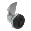 SOUTHCO Quarter-Turn Cam Latch, Railway Standard, 23mm (.91 in) Grip, Sealed, Zinc Alloy, Powder Coat, Black [E5-6-225-520]