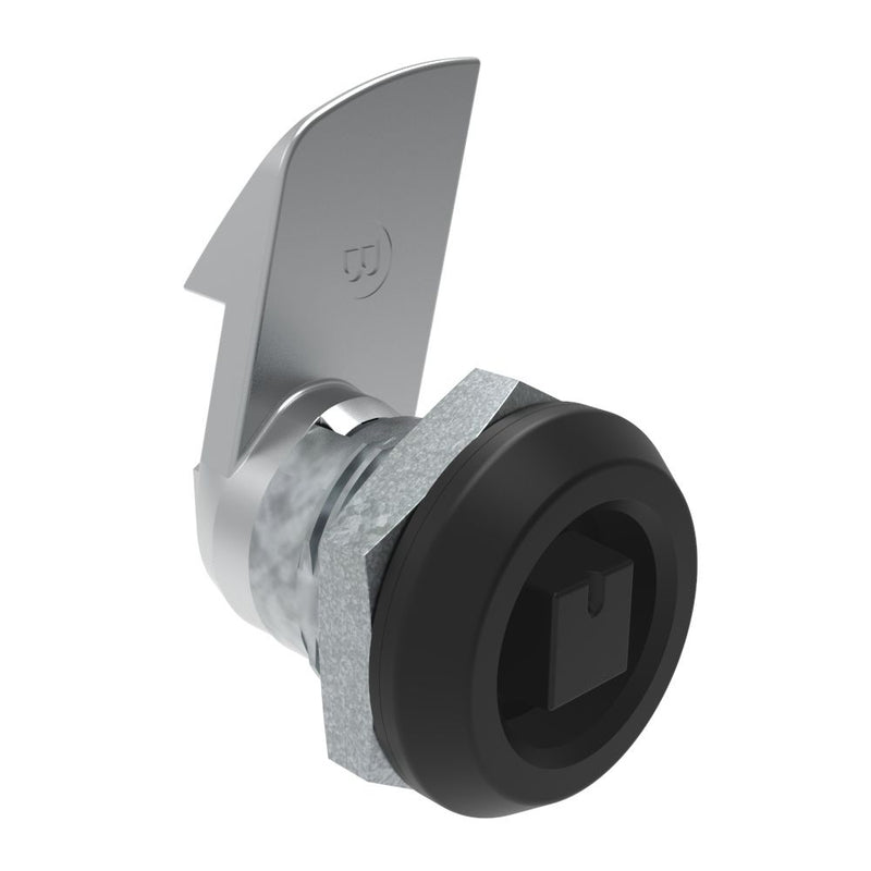 SOUTHCO Quarter-Turn Cam Latch, Railway Standard, 23mm (.91 in) Grip, Sealed, Zinc Alloy, Powder Coat, Black [E5-6-225-520]