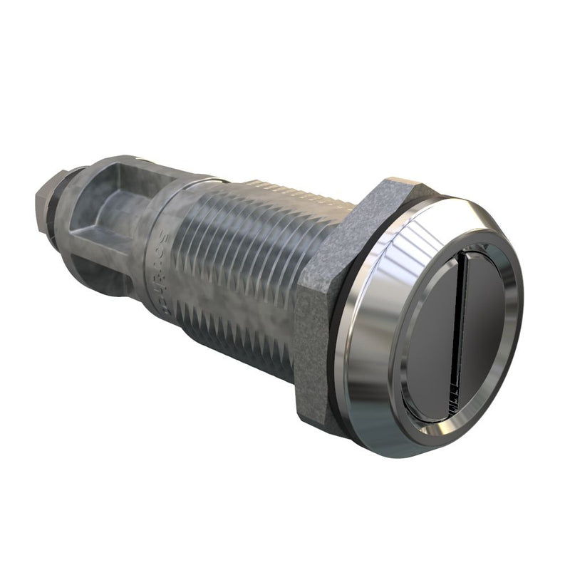 SOUTHCO Quarter-Turn Cam Latch, Slotted Recess, Without Cam, Sealed, Zinc Alloy, Chrome Plated, Bright [E5-6A-002-UU2]