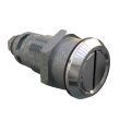 SOUTHCO Quarter-Turn Cam Latch, Slotted Recess, Without Cam, Sealed, Zinc Alloy, Chrome Plated, Bright [E5-6A-002-UU3]