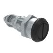 SOUTHCO Quarter-Turn Cam Latch, Slotted Recess, Without Cam, Sealed, Zinc Alloy, Powder Coat, Black [E5-6A-005-UU4]
