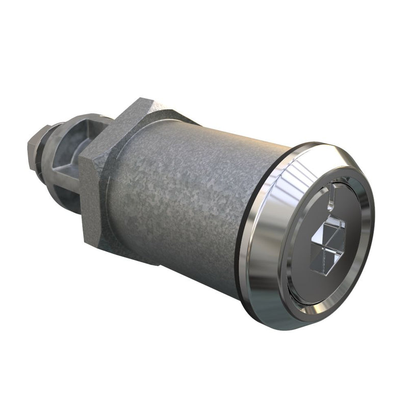 SOUTHCO Quarter-Turn Cam Latch, 8mm Hex Recess, Without Cam, Sealed, Zinc Alloy, Chrome Plated, Bright [E5-6A-012-UU5]