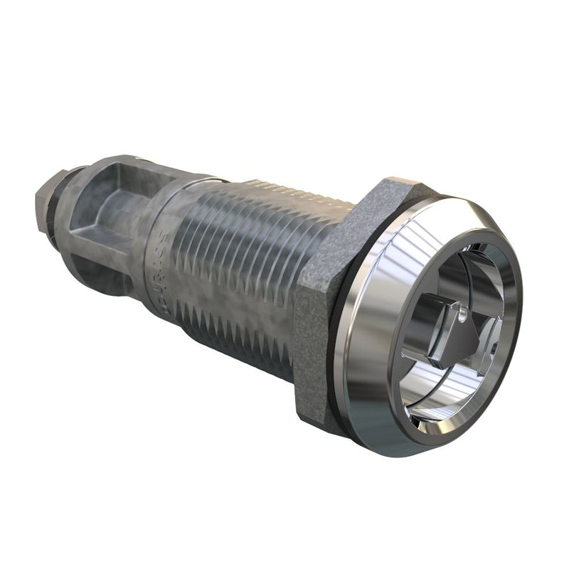 SOUTHCO Quarter-Turn Cam Latch, 7mm Triangle, Without Cam, Sealed, Zinc Alloy, Chrome Plated, Bright [E5-6A-022-UU2]