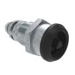 SOUTHCO Quarter-Turn Cam Latch, 7mm Triangle, Without Cam, Sealed, Zinc Alloy, Powder Coat, Black [E5-6A-025-UU3]