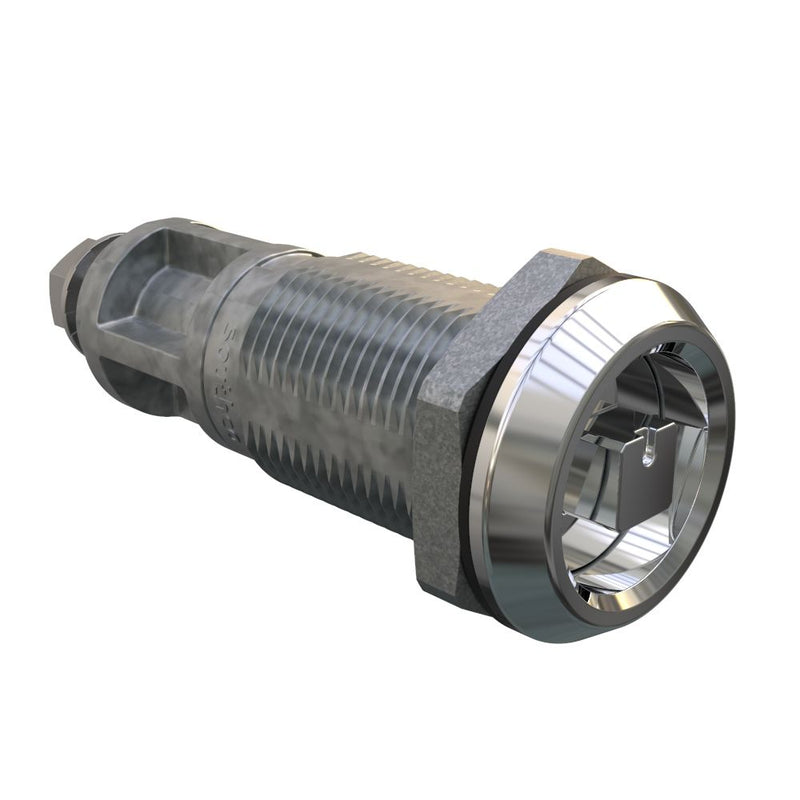 SOUTHCO Quarter-Turn Cam Latch, 7mm Square, Without Cam, Sealed, Zinc Alloy, Chrome Plated, Bright [E5-6A-042-UU2]