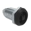 SOUTHCO Quarter-Turn Cam Latch, 7mm Square, Without Cam, Sealed, Zinc Alloy, Powder Coat, Black [E5-6A-045-UU1]