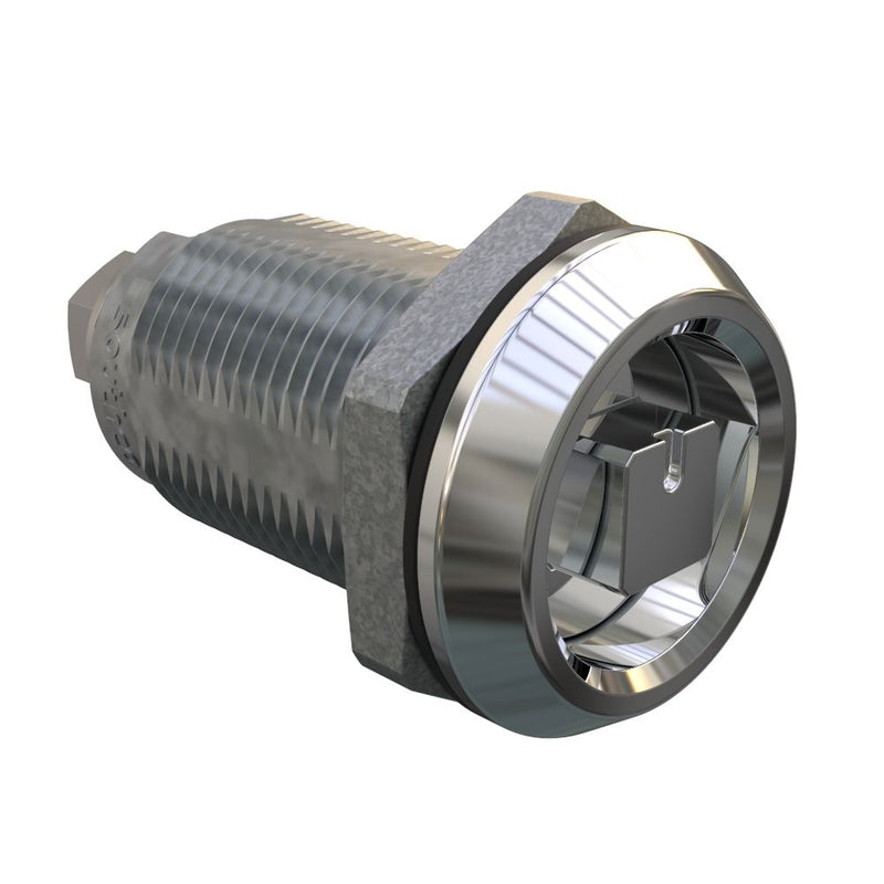 SOUTHCO Quarter-Turn Cam Latch, 8mm Square, Without Cam, Sealed, Zinc Alloy, Chrome Plated, Bright [E5-6A-052-UU1]