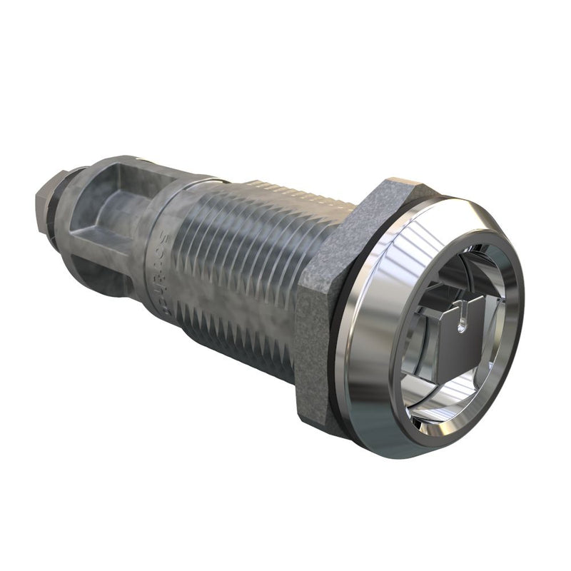 SOUTHCO Quarter-Turn Cam Latch, 8mm Square, Without Cam, Sealed, Zinc Alloy, Chrome Plated, Bright [E5-6A-052-UU2]