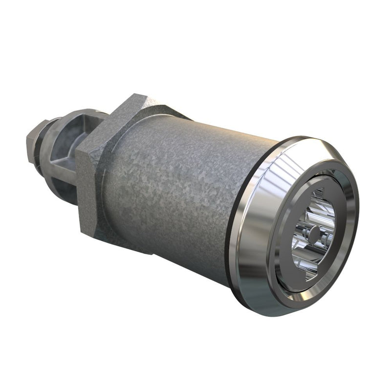 SOUTHCO Quarter-Turn Cam Latch, 3mm Double Bit, Without Cam, Sealed, Zinc Alloy, Chrome Plated, Bright [E5-6A-062-UU5]