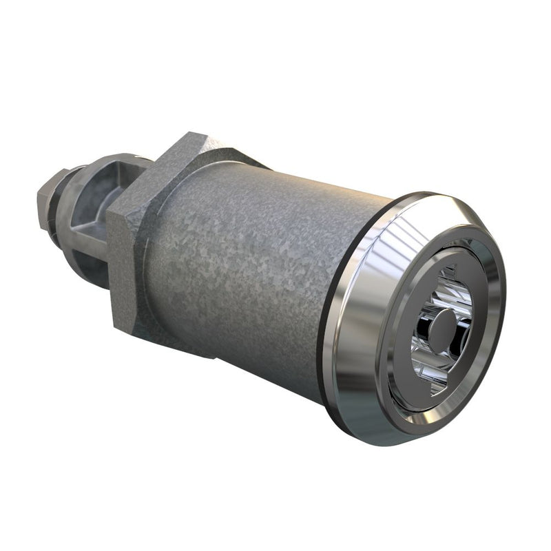 SOUTHCO Quarter-Turn Cam Latch, 5mm Double Bit, Without Cam, Sealed, Zinc Alloy, Chrome Plated, Bright [E5-6A-072-UU5]