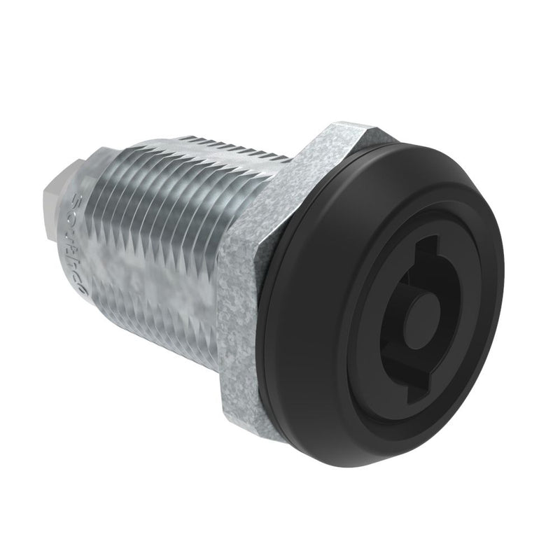 SOUTHCO Quarter-Turn Cam Latch, 5mm Double Bit, Without Cam, Sealed, Zinc Alloy, Powder Coat, Black [E5-6A-075-UU1]