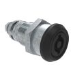 SOUTHCO Quarter-Turn Cam Latch, 5mm Double Bit, Without Cam, Sealed, Zinc Alloy, Powder Coat, Black [E5-6A-075-UU3]