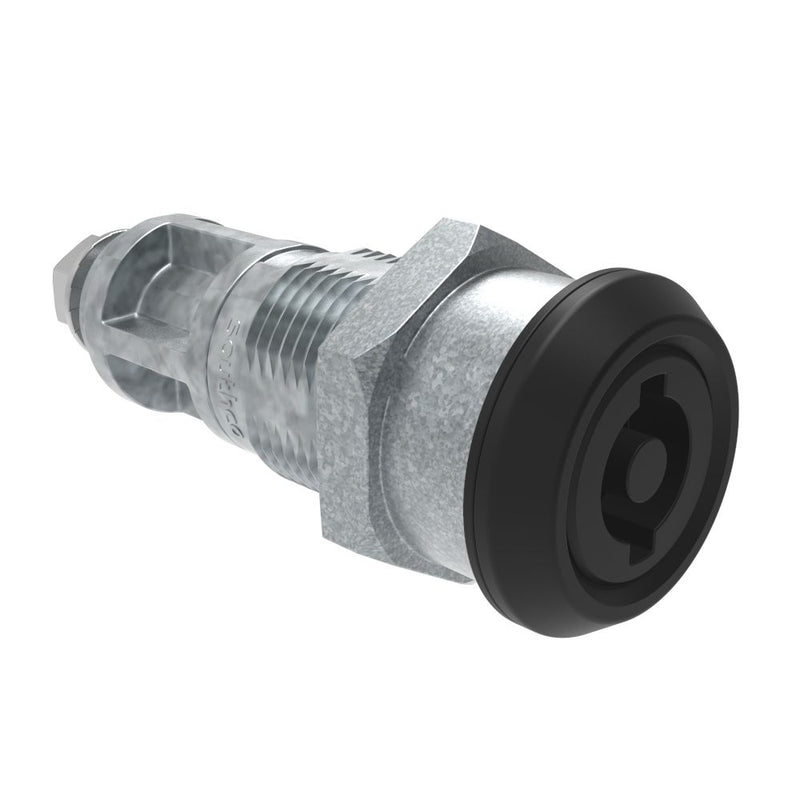 SOUTHCO Quarter-Turn Cam Latch, 5mm Double Bit, Without Cam, Sealed, Zinc Alloy, Powder Coat, Black [E5-6A-075-UU4]